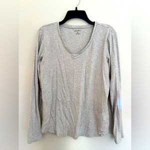 Eddie Bauer Womens Striped Long Sleeve Tee - Size XL
